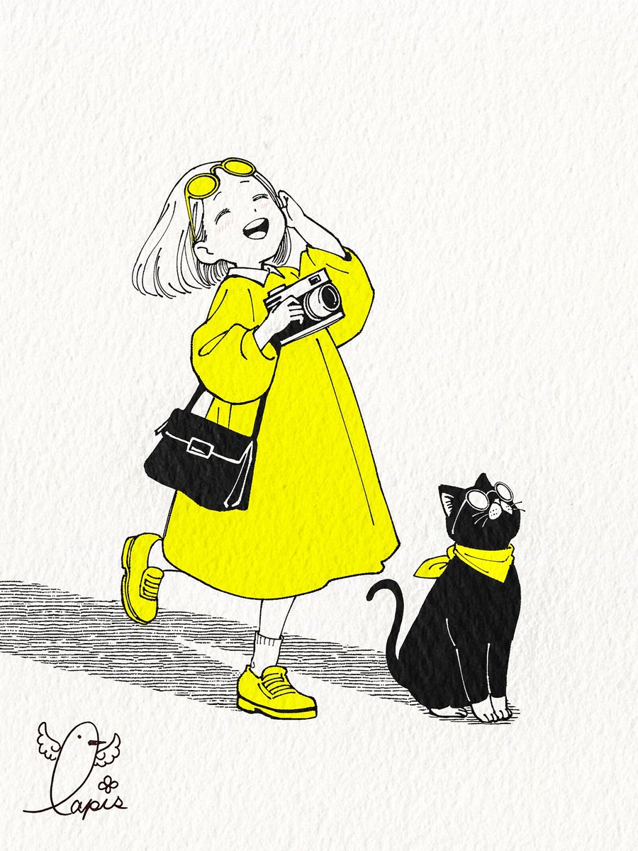 .
　　　　　　連休終わっても、

　　　　　笑顔そのままでいこう♪
.
#イラスト