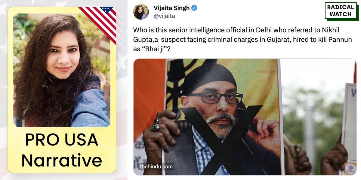 Starboy2079's tweet photo. 0.5 enemies of India - Vijaita Singh

Vijaita Singh, Deputy Editor at The Hindu, circulated false information claiming that three Indian jets had crashed in Jammu & Kashmir during Pakistan's retaliation. This was not an error, but a deliberate act of misinformation.

Despite residing in India, she appears to support narratives that undermine national interests. In the past, her reporting has been linked to tensions in Manipur, where she allegedly shared sensitive information about security personnel deployments. 

Additionally, she has posted details of confidential army drills and convoy movements in J&K, last year

She has also been accused of promoting anti-India narratives, including during the controversy surrounding alleged assassination plots linked to the U.S. Her social media profile, particularly on X, reflects a consistent pattern of spreading misleading and harmful information against India.

Given the seriousness of these actions, there are calls for her to be stripped of her journalism credentials and face legal consequences.