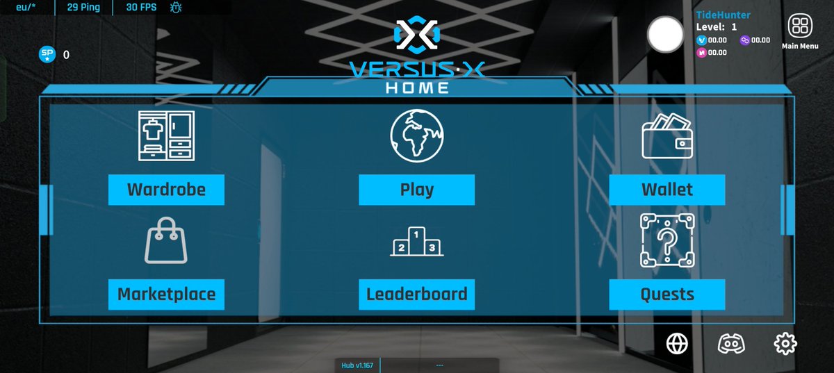 New Main Menu layout!🔥
Dev update series #6.🧑‍💻

The Main Menu has been redesigned and updated for a better gaming experience.👆

Now, you can start the game, access your Wallet, Wardrobe, and Quests, and check out the Marketplace and Leaderbaord all in one place.✅