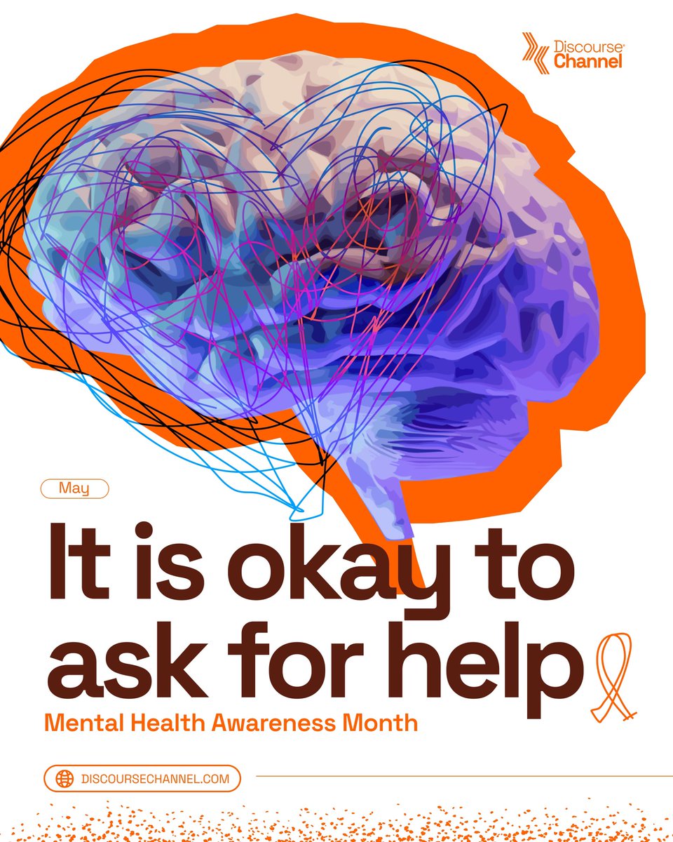 DChannelAfrica's tweet image. It’s okay to ask for help.&quot;
This May, let’s break the silence around mental health. You’re not alone. 
#MentalHealthAwareness #EndTheStigma #ItsOkayToAskForHelp #DiscourseChannel