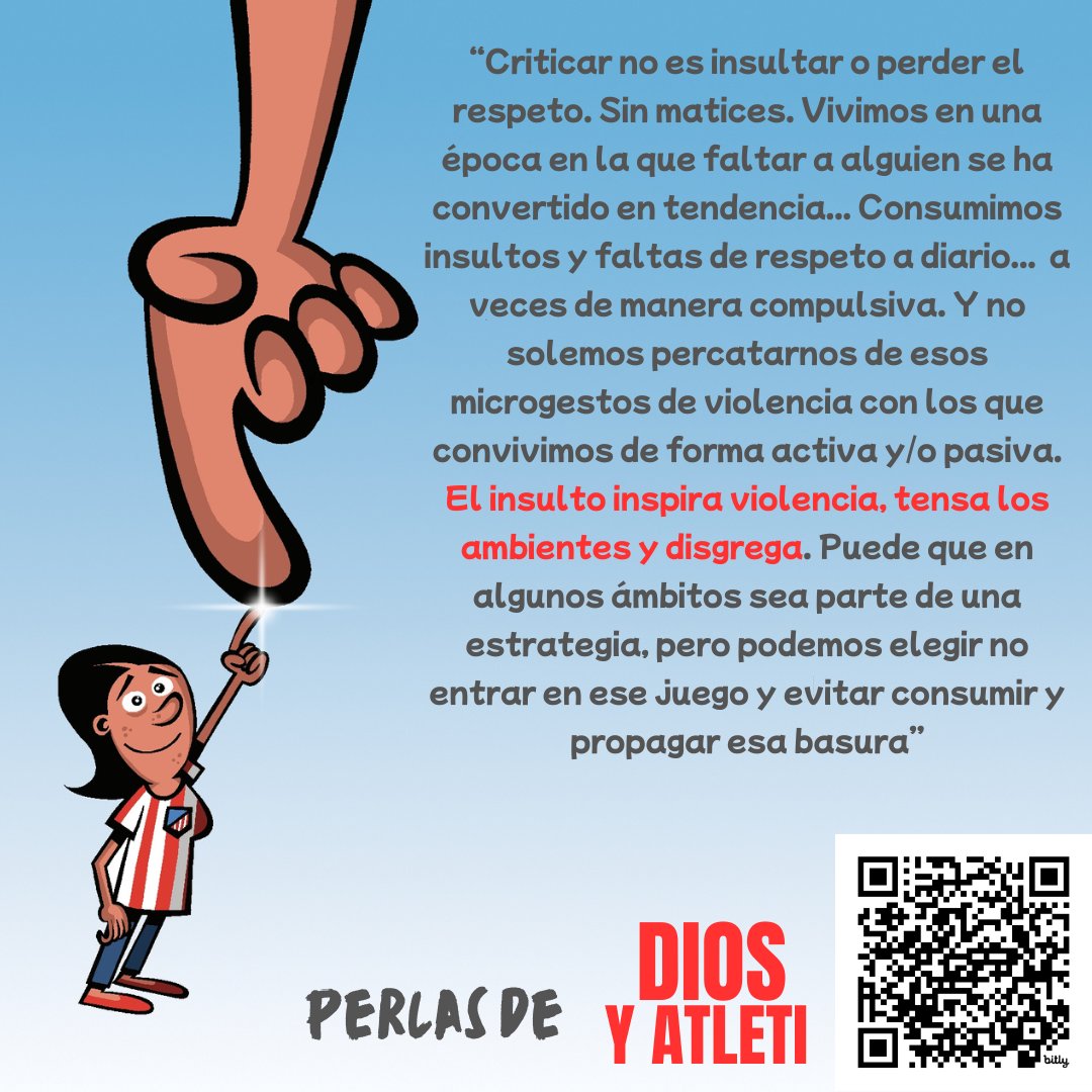 TxusRojas's tweet image. #Perlas de @Dios_y_Atleti 
A propósito de un tema de rabiosa actualidad: críticas constructivas o linchamientos. 

Va 🧵

“Criticar no es insultar o perder el respeto. Vivimos en una época en la que faltar a alguien se ha convertido en tendencia...&quot; (1/4)