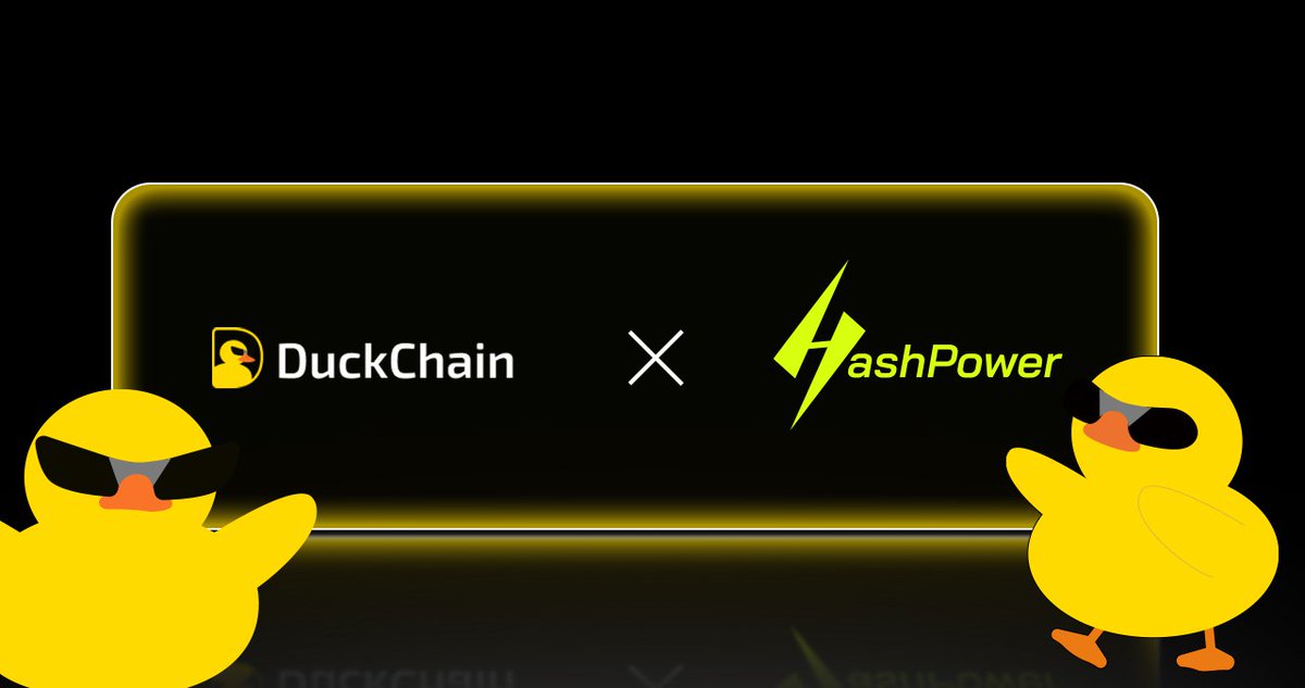 We’re excited to have <a href="/HashpowerX/">HashPower</a> join the DuckChain ecosystem. 🤝

HashPower is a digital‑asset platform purpose‑built to democratize crypto opportunities that historically demanded substantial capital outlays, deep technical expertise, or privileged relationships.

$DUCK is now