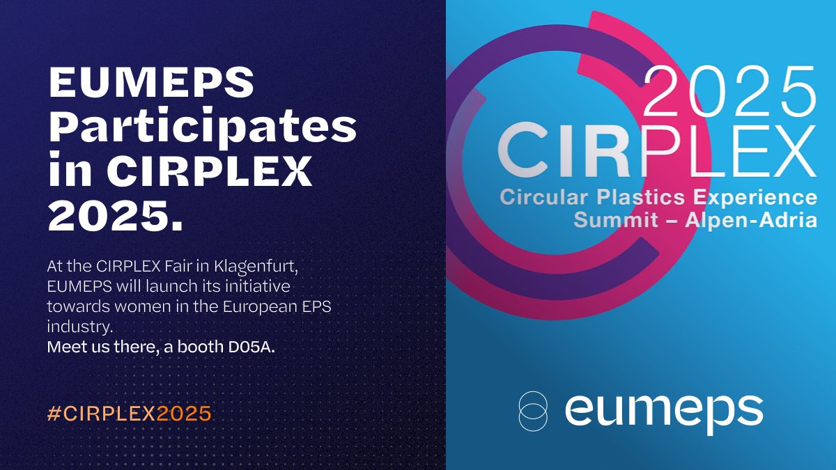📆 One week until #CIRPLEX2025! Meet EUMEPS at booth D05A to talk circularity, EPS, and inclusion.
🎉 We’ll launch our #WomenOfEUMEPS campaign on 15 May at 12:00!

🔗 More info: eumeps.eu/events/cirplex…

#EPSIndustry #Sustainability #Diversity #cirplex2025