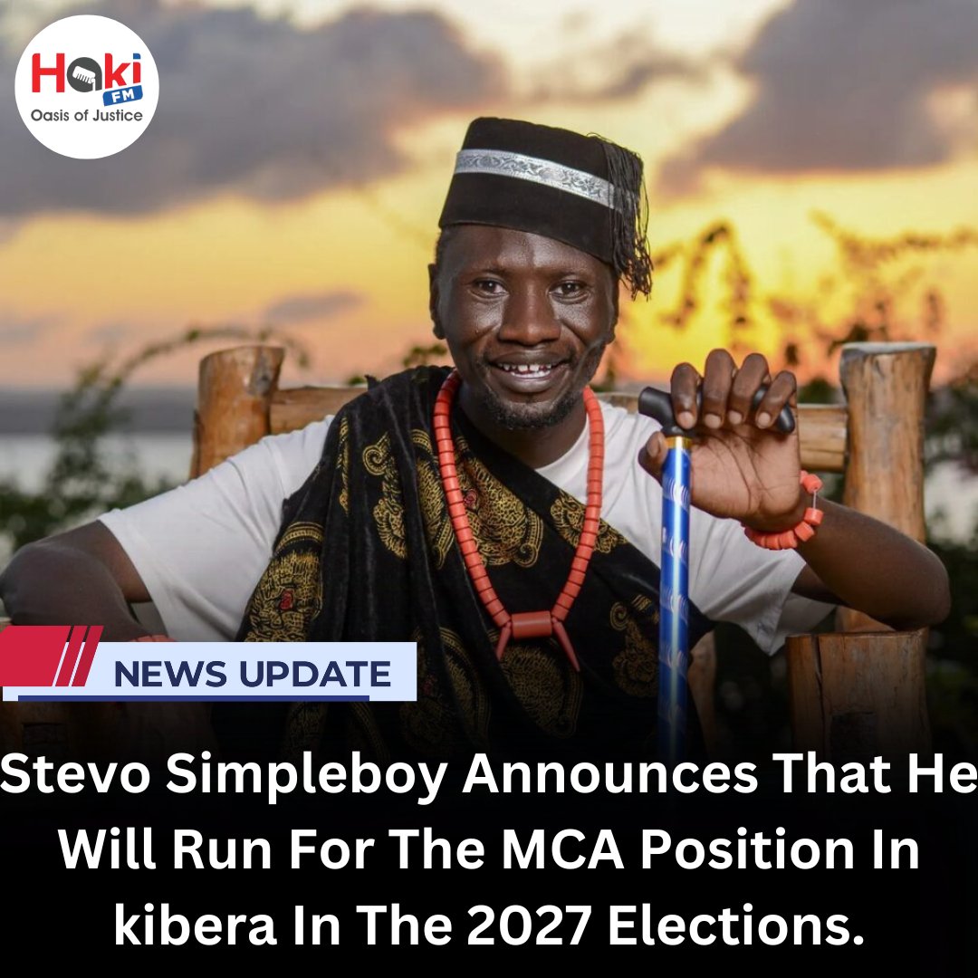 Stevo Simpleboy announces that he will run for the MCA position in kibera in the 2027 elections. #iten #KasipulMpCharkesOng
