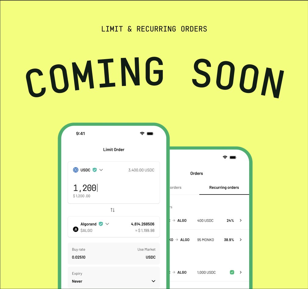 Smarter trading is coming fast.

Limit Orders. Recurring Orders. Automation. Total control.

Tinyman is about to change the game. Are you ready? 🔥