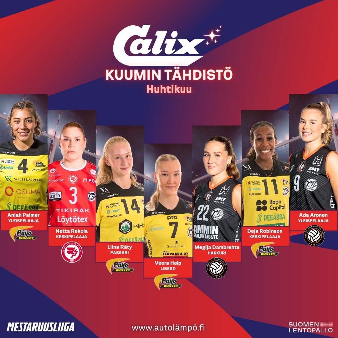Kauden viimeinen Calix - Kuumin tähdistö pelaajat on valittu🔥⭐️

#mestaruusliiga #lentopallo #innollatunnettapeliin #calixautolämpö #calixlämmittääautosi