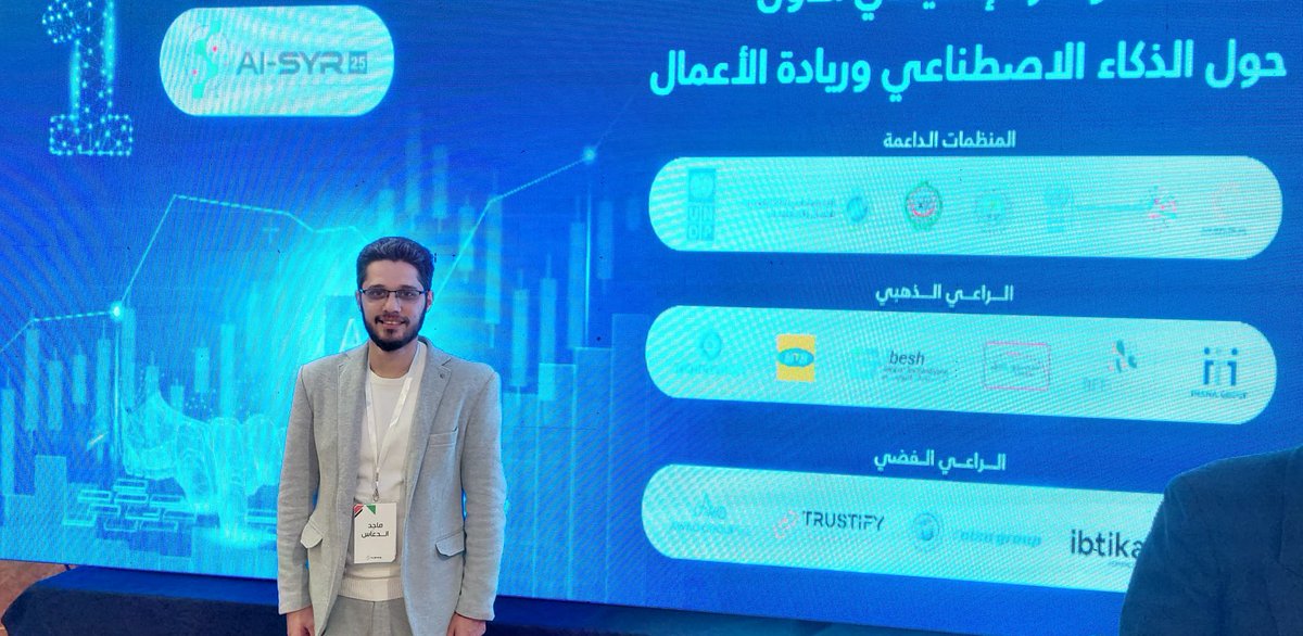 RikazTech's tweet photo. جانب من مشاركتنا في مؤتمر الذكاء الاصطناعي في سوريا 2025

سنكون بإذن الله جزءًا فاعلًا من سوريا المزدهر، نصنعه معًا... بالعلم، بالإبداع، وبالإرادة.

للتواصل: https://t.co/8uoX4vHnAO
موقعنا : https://t.co/l3FHvXF25S

#سوريا_تتقدم
#الذكاء_الاصطناعي
#التحول_الرقمي
#AI_Syria2025 https://t.co/5H5XdK64Pt