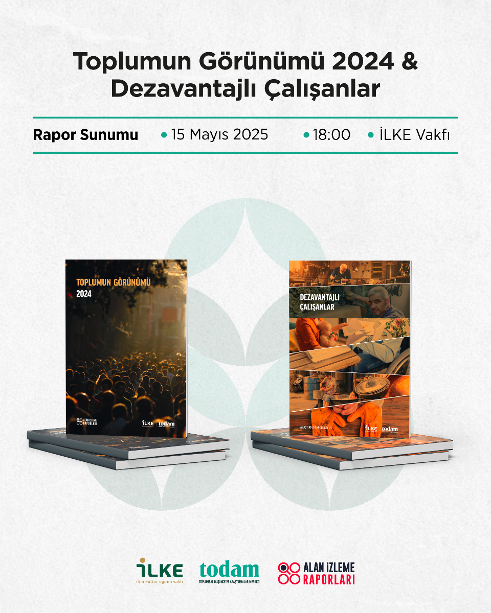 📗 Rapor Sunumu | Toplumun Görünümü 2024 &amp; Dezavantajlı Çalışanlar

Toplumsal dönüşüm nereye evriliyor? Dezavantajlı gruplar iş yaşamında hangi engellerle karşılaşıyor? Güncel gelişmeler ve veriye dayalı analizlerle hazırlanan Toplumun Görünümü 2024 ile Dezavantajlı Çalışanlar