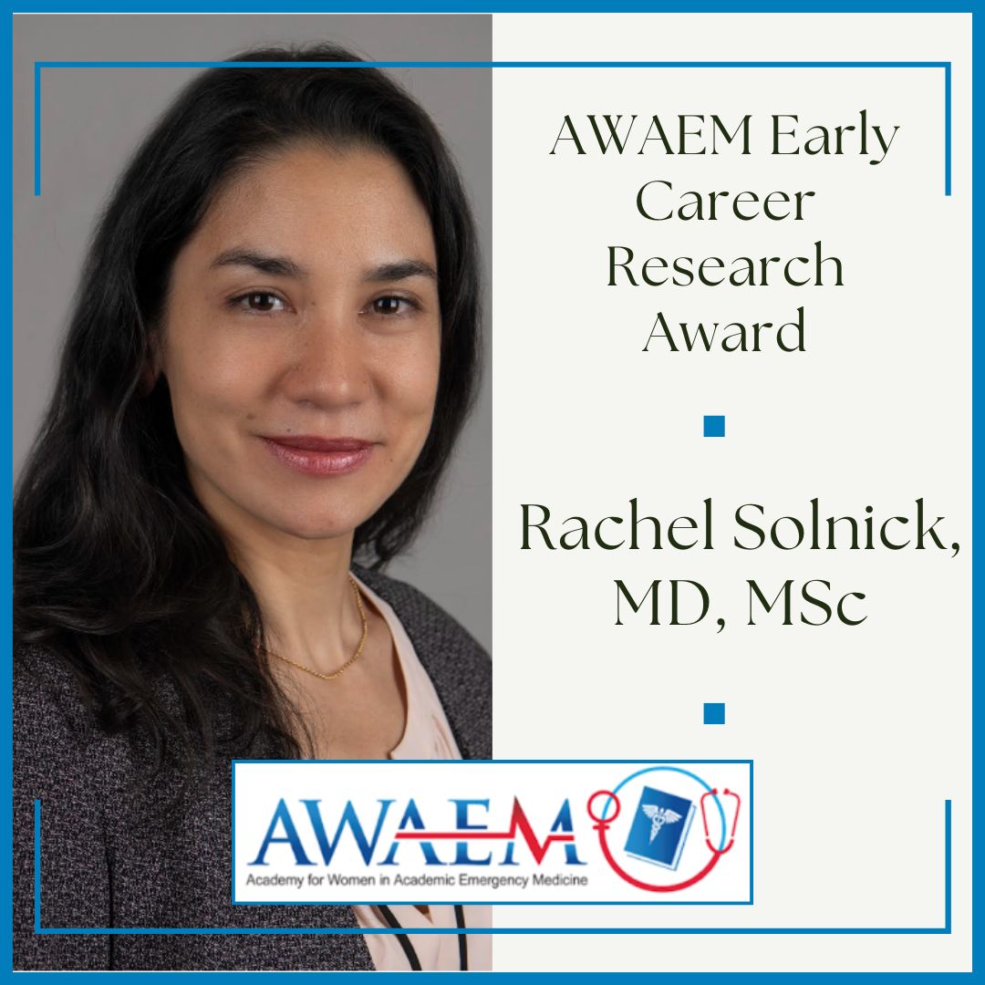 Congratulations to Dr. Rachel Solnick, this year's recipient of the Early Career Research Award!