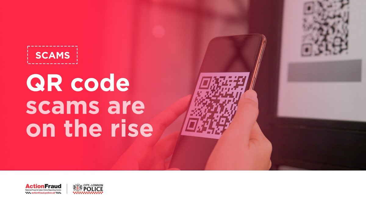 NorfolkCCTS's tweet photo. ⚠️ Beware of QR code fraud.
🚨 Remain vigilant and look out for online fraudsters. Remember to stop and think before clicking a link or scanning a QR code. https://t.co/fsHfjEutJr