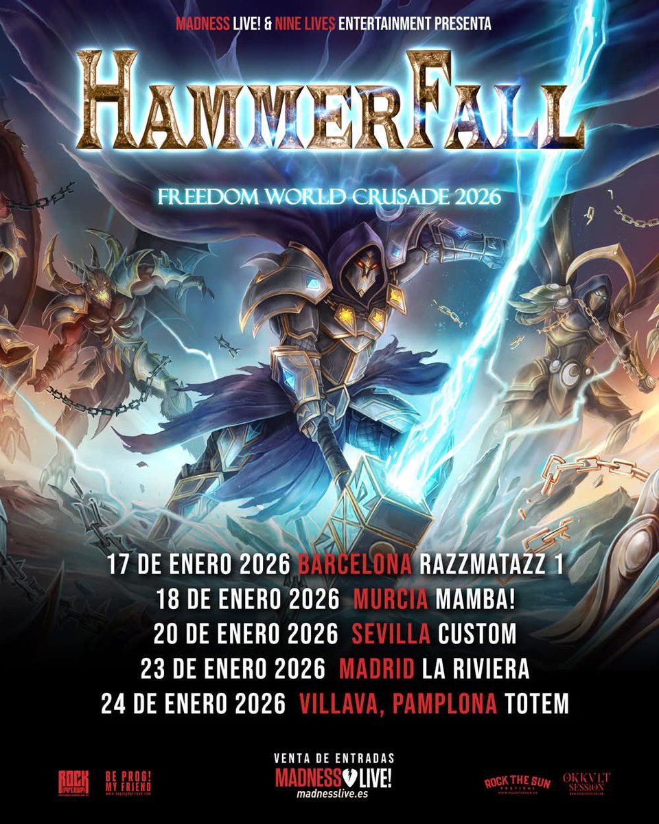 Templars of Spain! 🔥⚔️
Get ready - the Freedom World Crusade 2026 is coming your way! 🔥
Tickets go live this Friday - Don’t miss out! 

#HammerFall