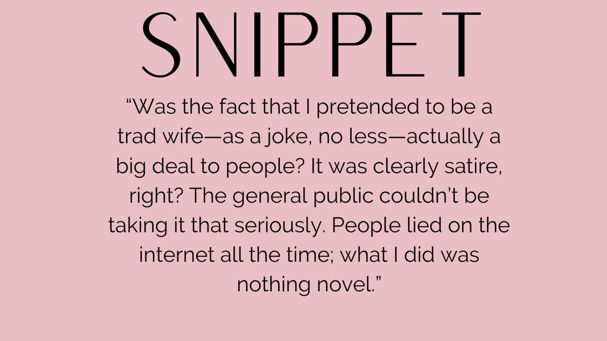 🙏🏻Editor’s guide for TRAD, an adult upmarket adult novel about a writer who pretends to be a trad wife online and proceeds blow up her life.

Editors, contact <a href="/morganstrehlow/">Morgan Strehlow</a> to read!🙏🏻

#questpit #os #a