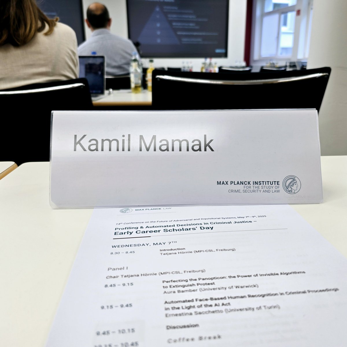 I am participating in the conference Profiling &amp; Automated Decisions in Criminal Justice at the Max Planck Institute for the Study of Crime, Security and Law in Freiburg. So far, there have been many interesting talks.
