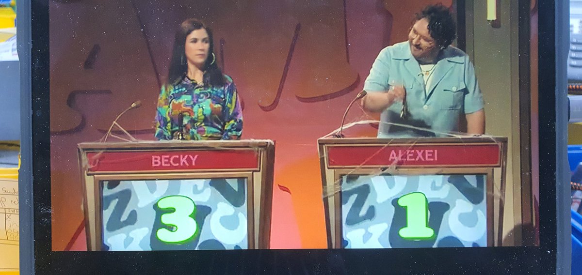 Just saw Guy Montgomery's Spelling Bee promo!  I saw this image flash by. <a href="/ThisisAlexei/">Alexei Toliopoulos</a> is back on air.  Woohoo!

Mum and Dad will be so pleased.