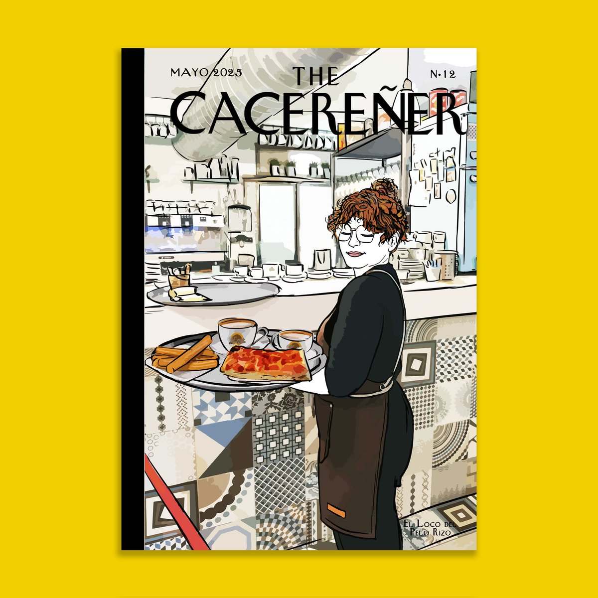 En el Nº12 de #TheCacereñer, El Loco del Pelo Rizo ilustra a Merce de <a href="/Churrosfactory1/">Churrosfactory</a>, símbolo de los mega desayunos cacereños y la simpatía mañanera. Una oda a las tostadas gigantes y los tazones de café que alegran cualquier mañana.

#thecacereñer12 #caceres