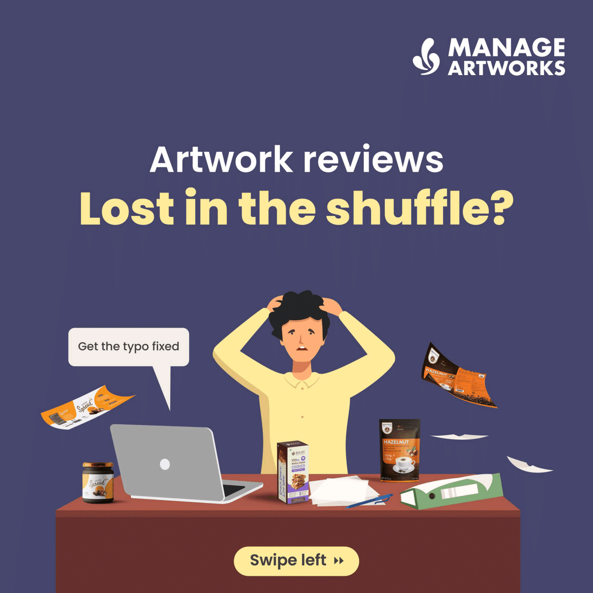 manageartworks's tweet image. Tired of artwork approvals getting stuck in endless loops?
Delays, confusion, and back-and-forth emails waste your team's time.
Let’s fix that. 👇
#ArtworkManagement #PackagingPros #WorkflowTips