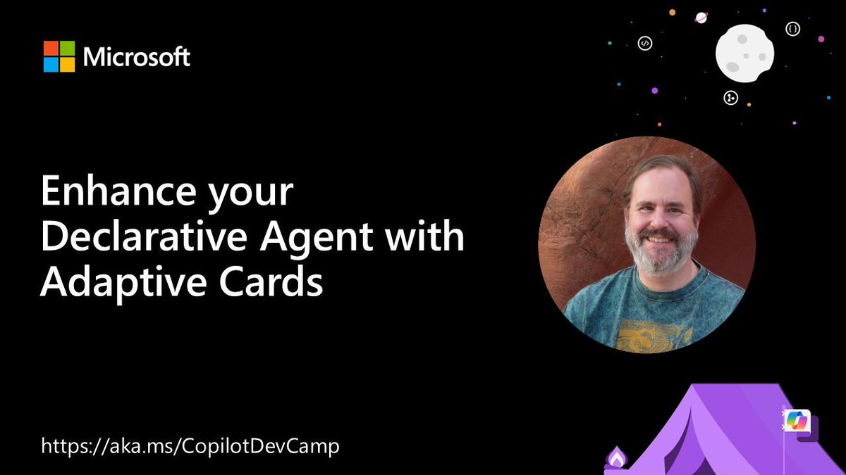 💡 Take your declarative agent to the next level with API plugins + adaptive cards!  

@bob1german shows how to wire up Azure Functions and deliver rich Copilot responses using adaptive cards

📺 youtu.be/9kb9whCKey4  

#Copilot #PowerPlatform #Microsoft365Dev