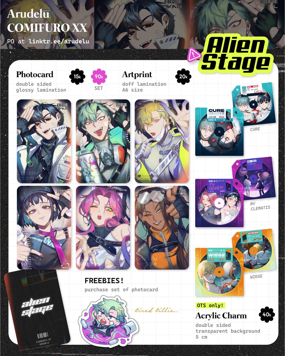 arudeluu's tweet image. [🔁💗 appreciated]
#CFXX Full Catalogue + PO 2 + Mini GA

🧩Join GA
• RT + like + reply which merch is ur fav
• extra entry: tag 1 friend😉

💌 7-12 May 
🌏 Local &amp;amp; International (GO pls DM)
🫀 ALNST , HSR , Genshin

🔗 link &amp;amp; details below
#CF20 #COMIFURO20 #cf20catalogue
1/4