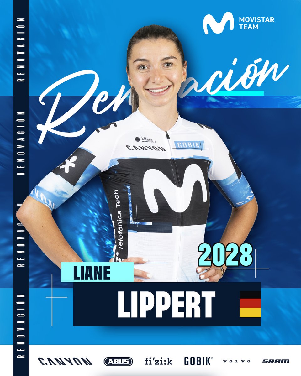 Movistar Team (@movistar_team) on Twitter photo ๐ Liane 2โฃ0โฃ2โฃ8โฃ
#RodamosJuntos I <a href="/movistar_es/">Movistar Espaรฑa</a> I <a href="/LianeLippert/">Liane Lippert</a> I #Liane2028 ๐ Liane 2โฃ0โฃ2โฃ8โฃ
#RodamosJuntos I <a href="/movistar_es/">Movistar Espaรฑa</a> I <a href="/LianeLippert/">Liane Lippert</a> I #Liane2028
