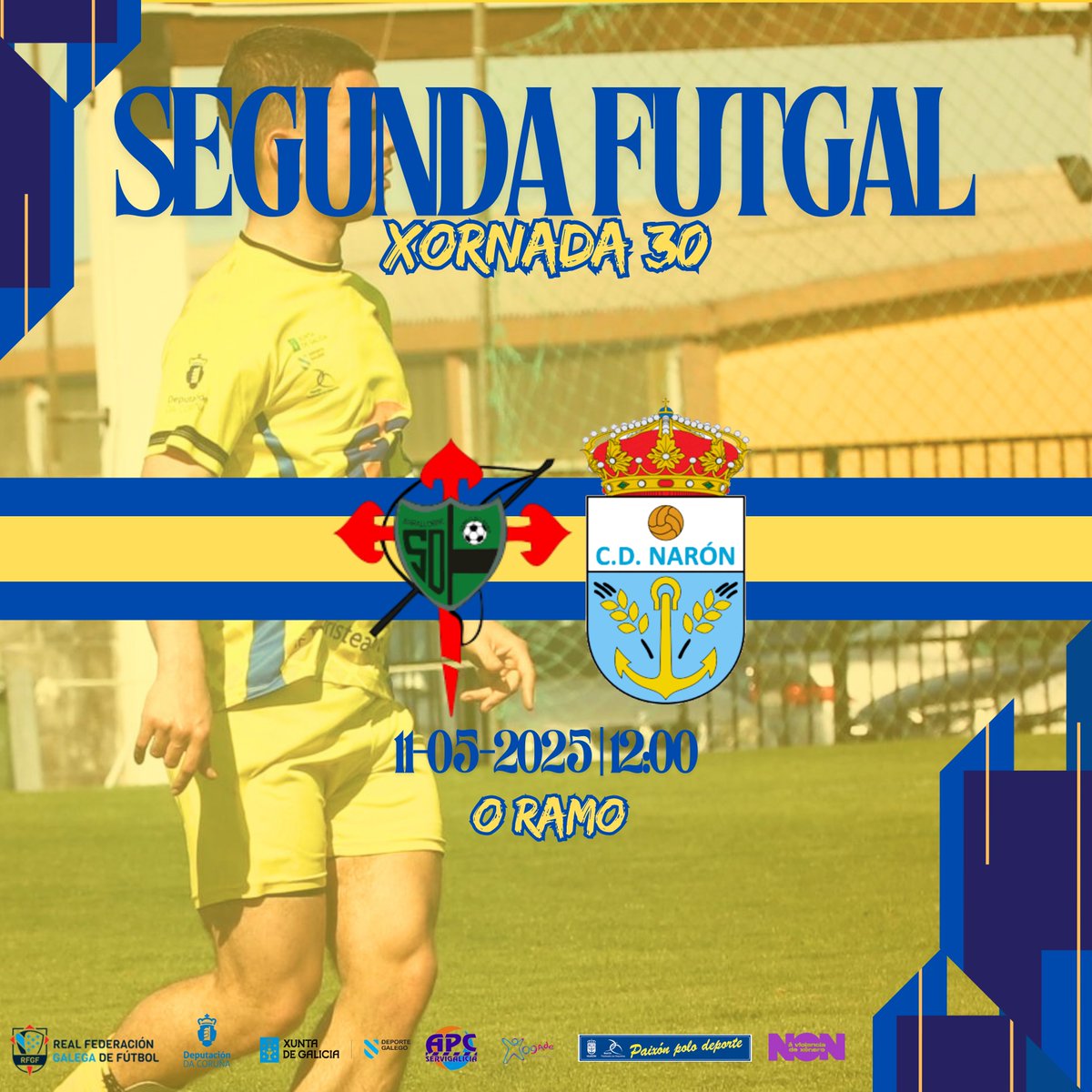 Ultima xornada da #SegundaFutgal

📅Domingo 11 de Maio

🆚SD Barallobre

⏰12:00

🏟️O Ramo

#CDNaron #BarallobreNaron