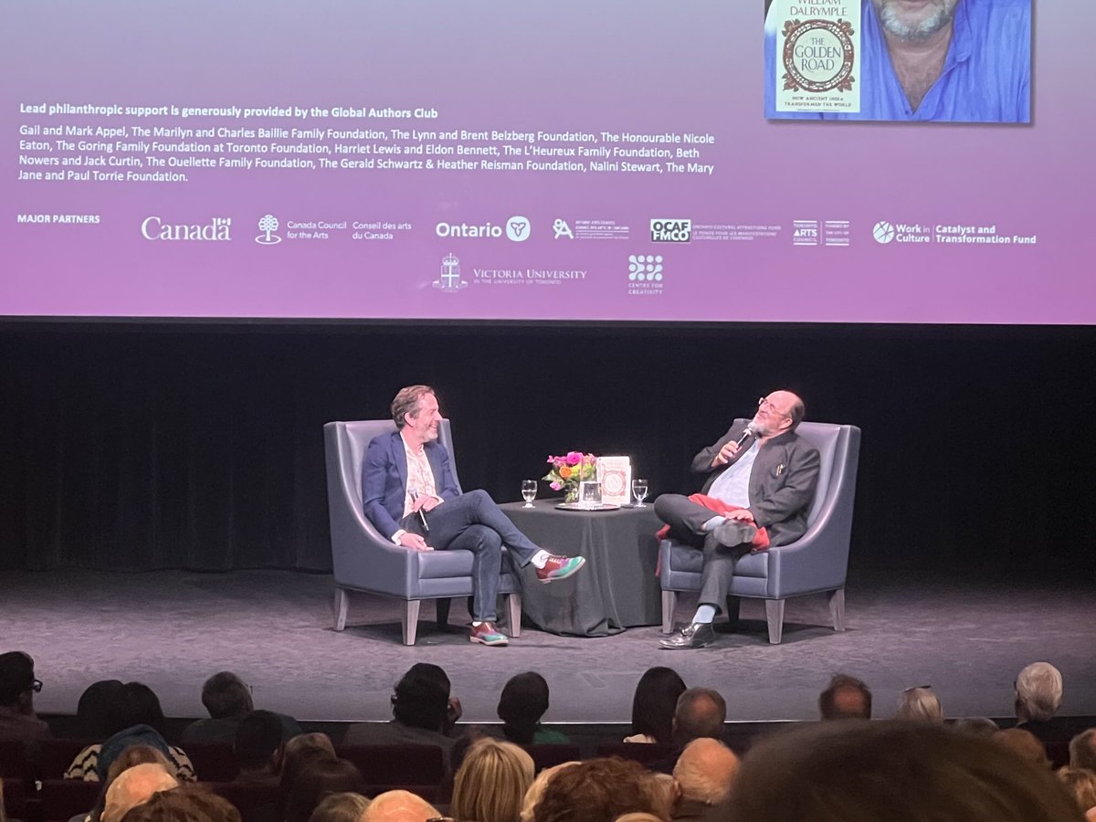 The incomparable @DalyrmpleWill in Toronto last night. Unforgettable lecture about “The Golden Road”.