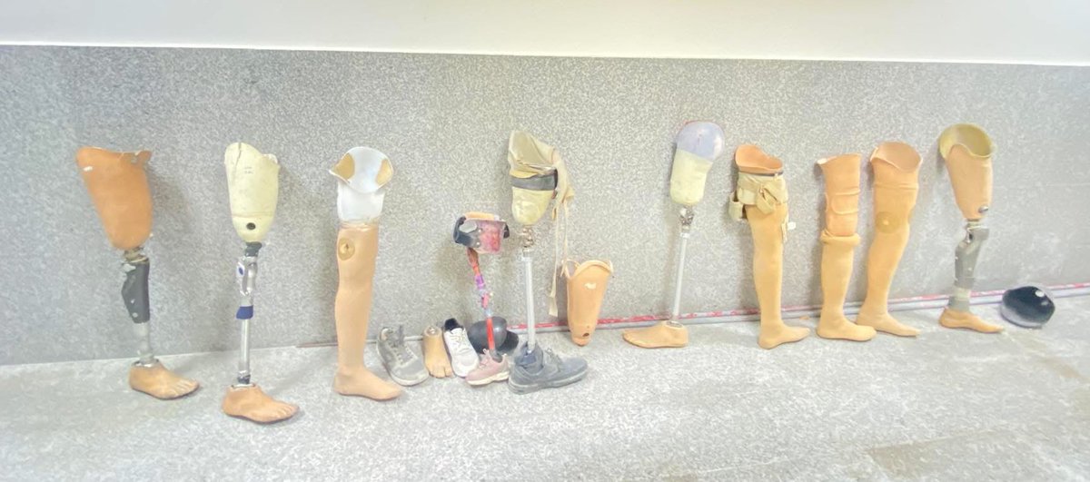 gazanotice's tweet photo. “A photo from a visit to a prosthetics workshop ,Gaza.
May 7, 2025”

- Journalist Abdullah Sharsharah