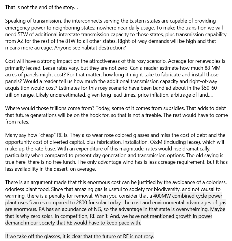Stick with proven reliability. Don't pretend that grid disrupting, price raising, habitat destroying RE has any hope in the elec future. CCNG (best), nuke (S$, but proven), coal (least eff, also proven). RE does Net 0 for climate and cannot be justified.
linkedin.com/posts/hofnerle…