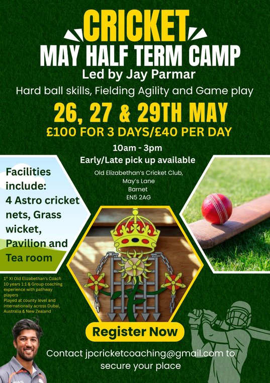MAY HALF TERM CRICKET CAMP #Pitchero
oeccbarnet.co.uk/news/may-half-…