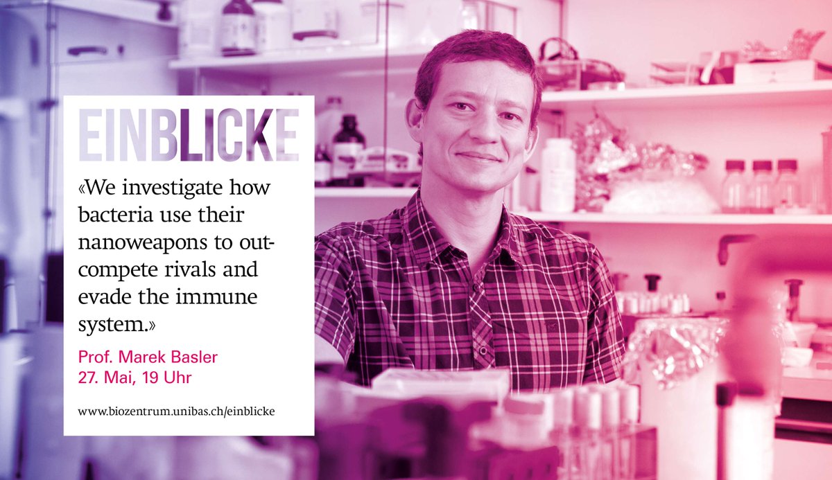 Biozentrum, University of Basel (@biozentrum) on Twitter photo Bacterial warfare – How bacteria use their nanoweapons
Join us for a fascinating journey into the hidden world of #bacterial warfare! #EinblickeBiozentrum on May 27, 2025 by Marek Basler <a href="/Basler_Lab/">Basler Lab</a>
Please share: ow.ly/Wkme50RbjZc
#infection #research #lifesciences Bacterial warfare – How bacteria use their nanoweapons
Join us for a fascinating journey into the hidden world of #bacterial warfare! #EinblickeBiozentrum on May 27, 2025 by Marek Basler <a href="/Basler_Lab/">Basler Lab</a>
Please share: ow.ly/Wkme50RbjZc
#infection #research #lifesciences