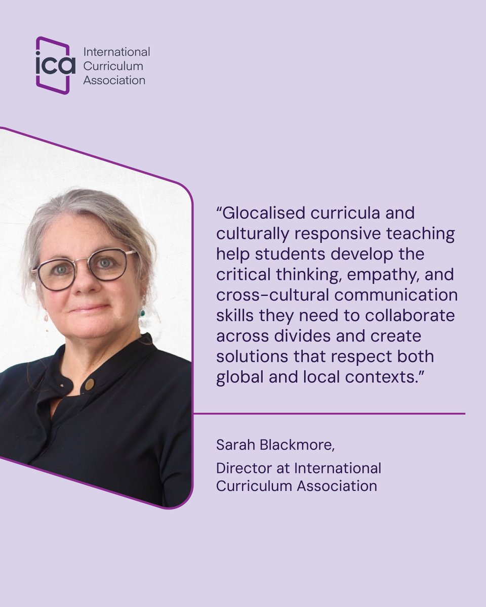IC_Association's tweet image. By embracing ‘glocalisation’ and cultural responsiveness, you can craft learning experiences that are authentic, inclusive and transformative.
Interested in exploring actionable strategies to ‘glocalise’ your curriculum? Download our whitepaper for free: mailchi.mp/internationalc…