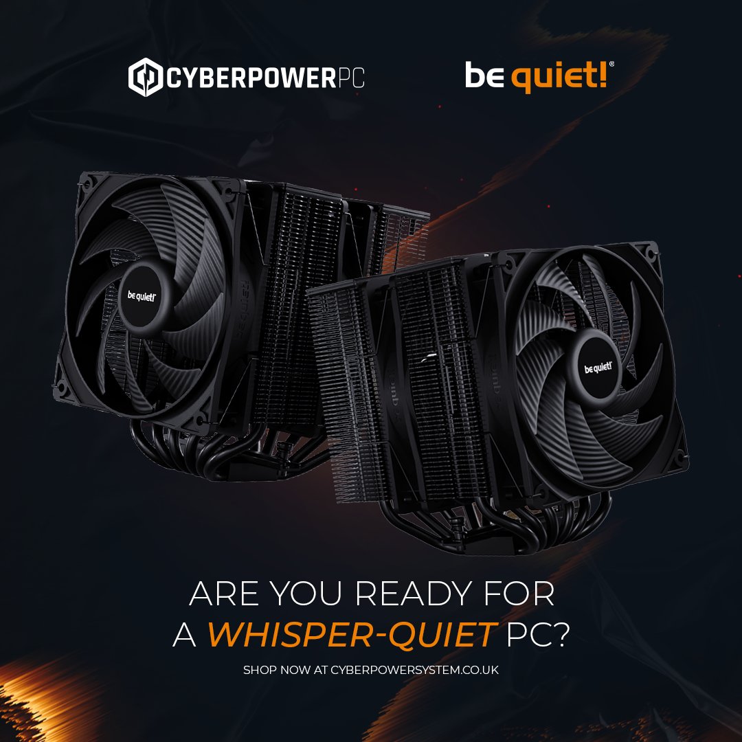 CyberPowerPC_UK's tweet image. Shhh... can you hear that?
Exactly.
Experience next-level silence with be quiet! coolers in our custom builds.
🔥 Whisper-quiet performance, now featured in our latest PC deals.

👉 cyberpowersystem.co.uk/page/pc-deals/

#bequiet #CyberPowerPCUK #GamingPC #SilentBuild #CustomPC #PCDeals