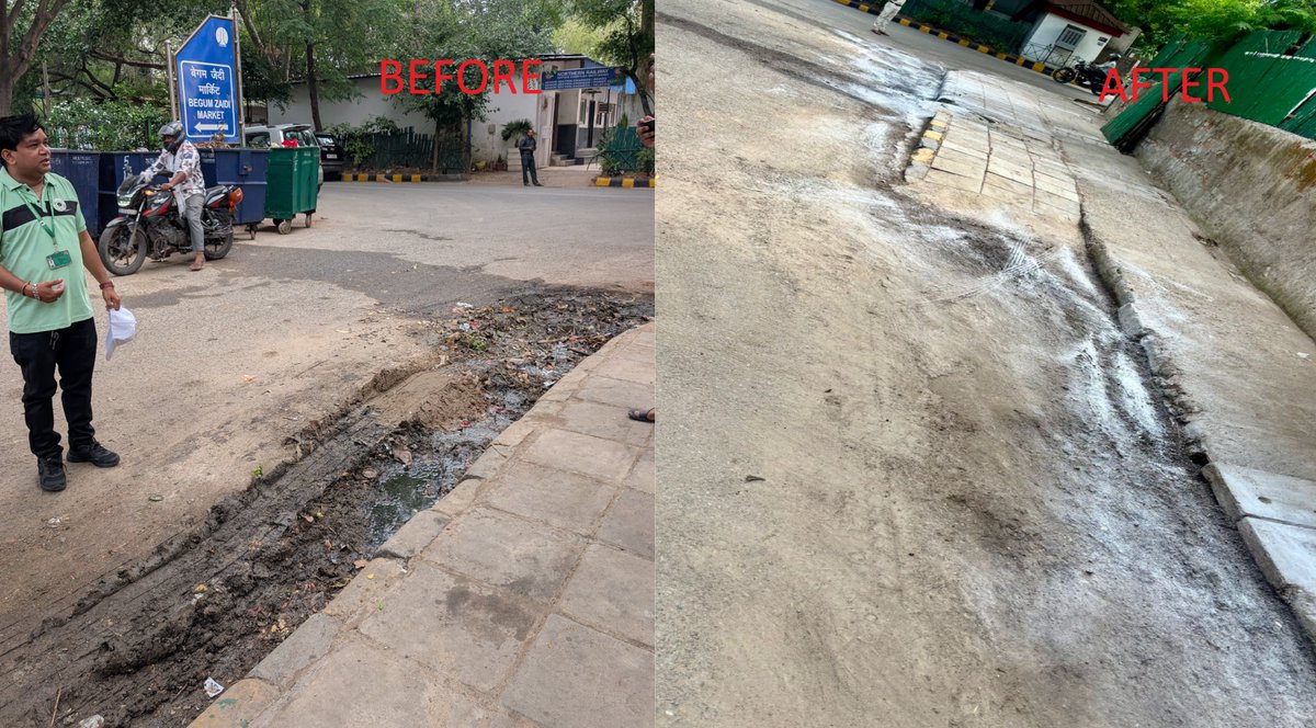 SaritaTomar14's tweet image. आज स्वच्छता अभियान को आगे बढ़ाते हुए हमने बेगम जैदी मार्केट, मोती बाग, नई दिल्ली क्षेत्र में @tweetndmc के कर्मचारियों के साथ सफाई अभियान चलाया।  
इस अभियान मे कर्मचारियों  ने बढ़ चढ़ कर भाग लिया । 
#SwachhDelhi #CleanDelhi #MissionSwachhata
@gupta_rekha
@Virend_Sachdeva