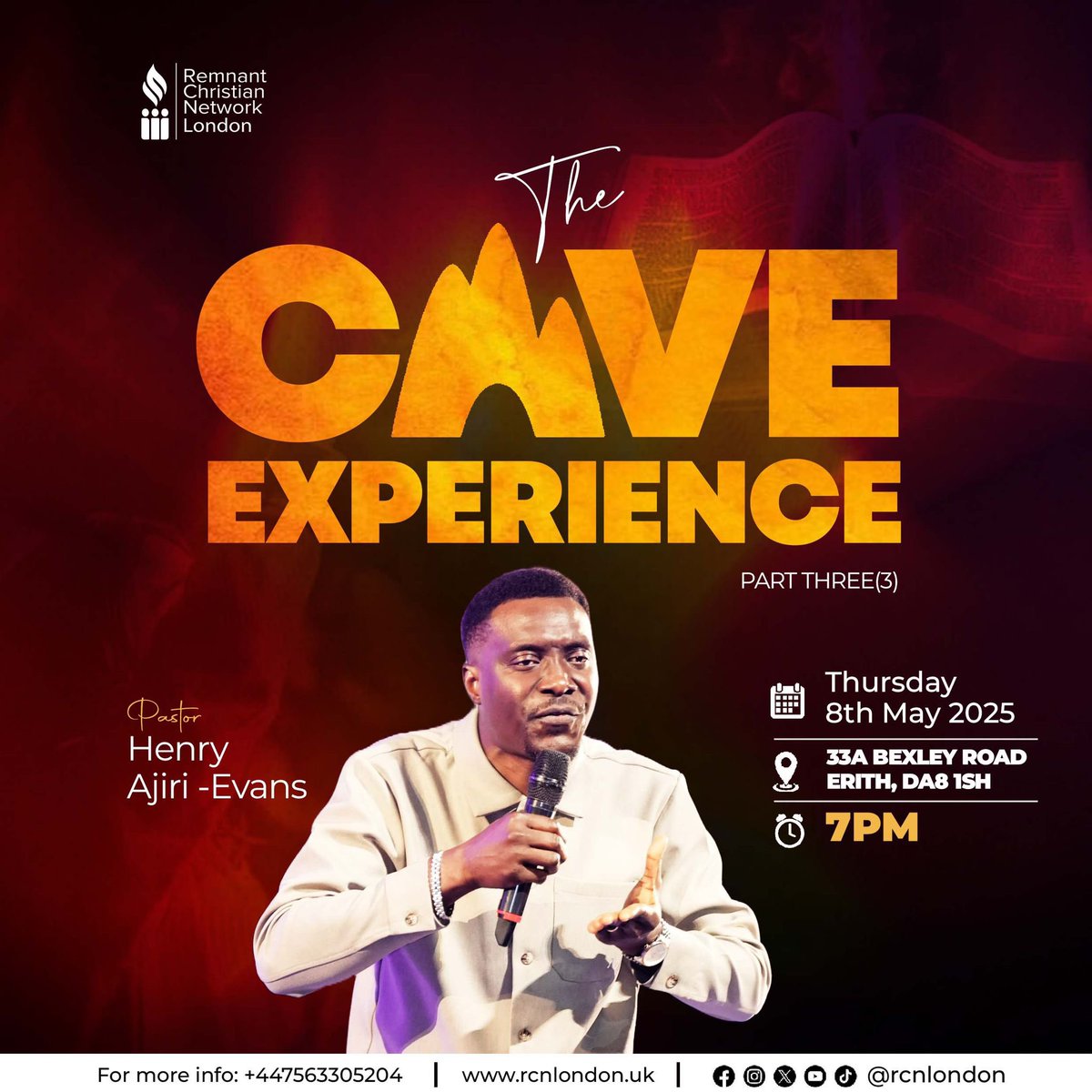 rcn_london's tweet image. Do you feel like you’re in a season of intensity or isolation?

Join us this Thursday to find out why, as we journey deeper into our latest series "The Cave Experience"!

#ThursdayService  #TheCaveExperience #RCNLondon #Adullam #PastorHenryAjiriEvans