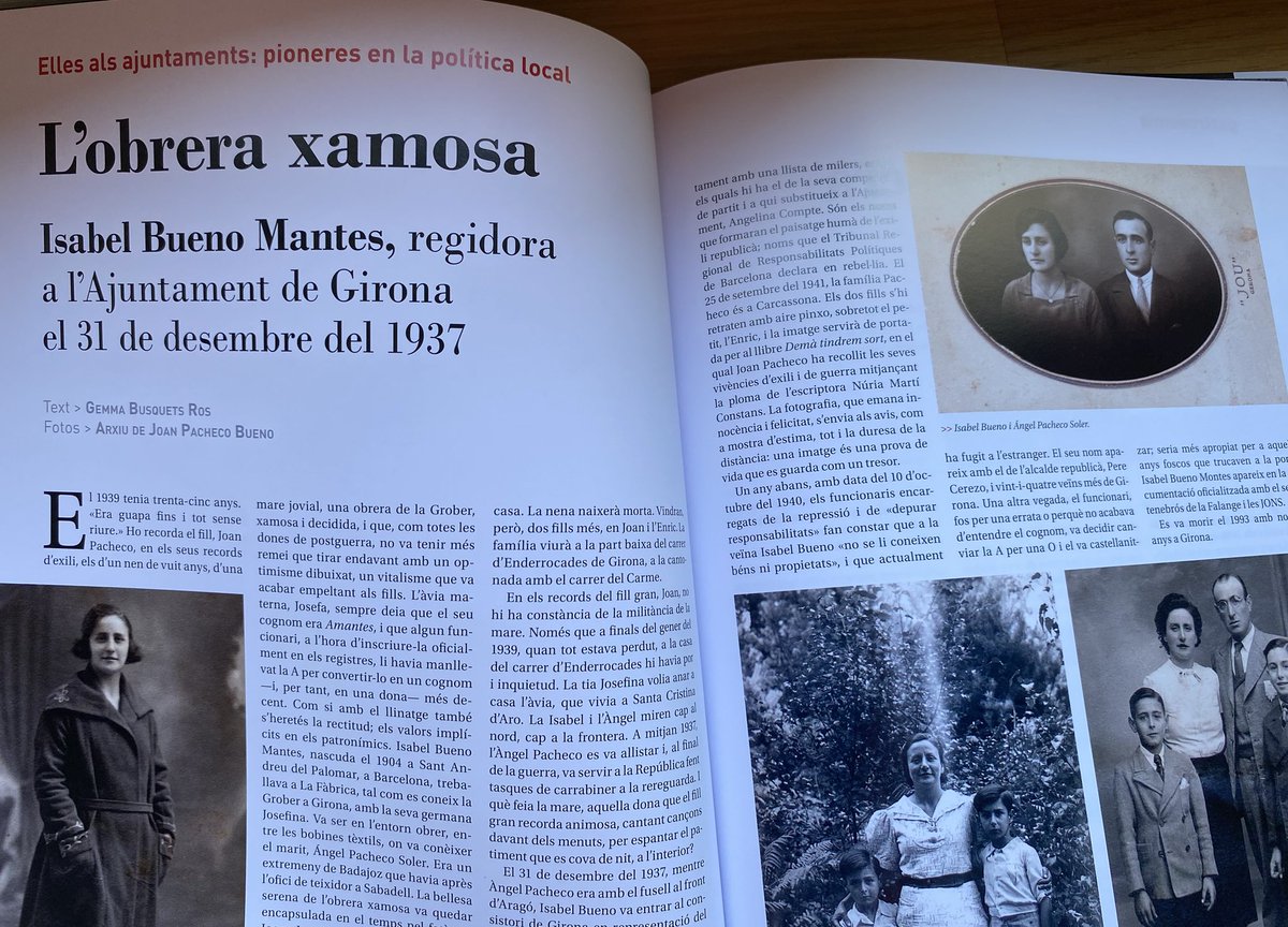 Gemma Busquets Ros (@gemmabusquets) on Twitter photo A la <a href="/RevistaGirona/">Revista de Girona</a> nova entrega de la sèrie “Elles als ajuntaments: pioneres de la política local” amb el retrat literari de Isabel Bueno Mantes , l’obrera xamosa, que va der regidora a <a href="/Girona_Cat/">Ajuntament de Girona</a>
<a href="/DiputacioGirona/">Diputació de Girona</a> A la <a href="/RevistaGirona/">Revista de Girona</a> nova entrega de la sèrie “Elles als ajuntaments: pioneres de la política local” amb el retrat literari de Isabel Bueno Mantes , l’obrera xamosa, que va der regidora a <a href="/Girona_Cat/">Ajuntament de Girona</a>
<a href="/DiputacioGirona/">Diputació de Girona</a>