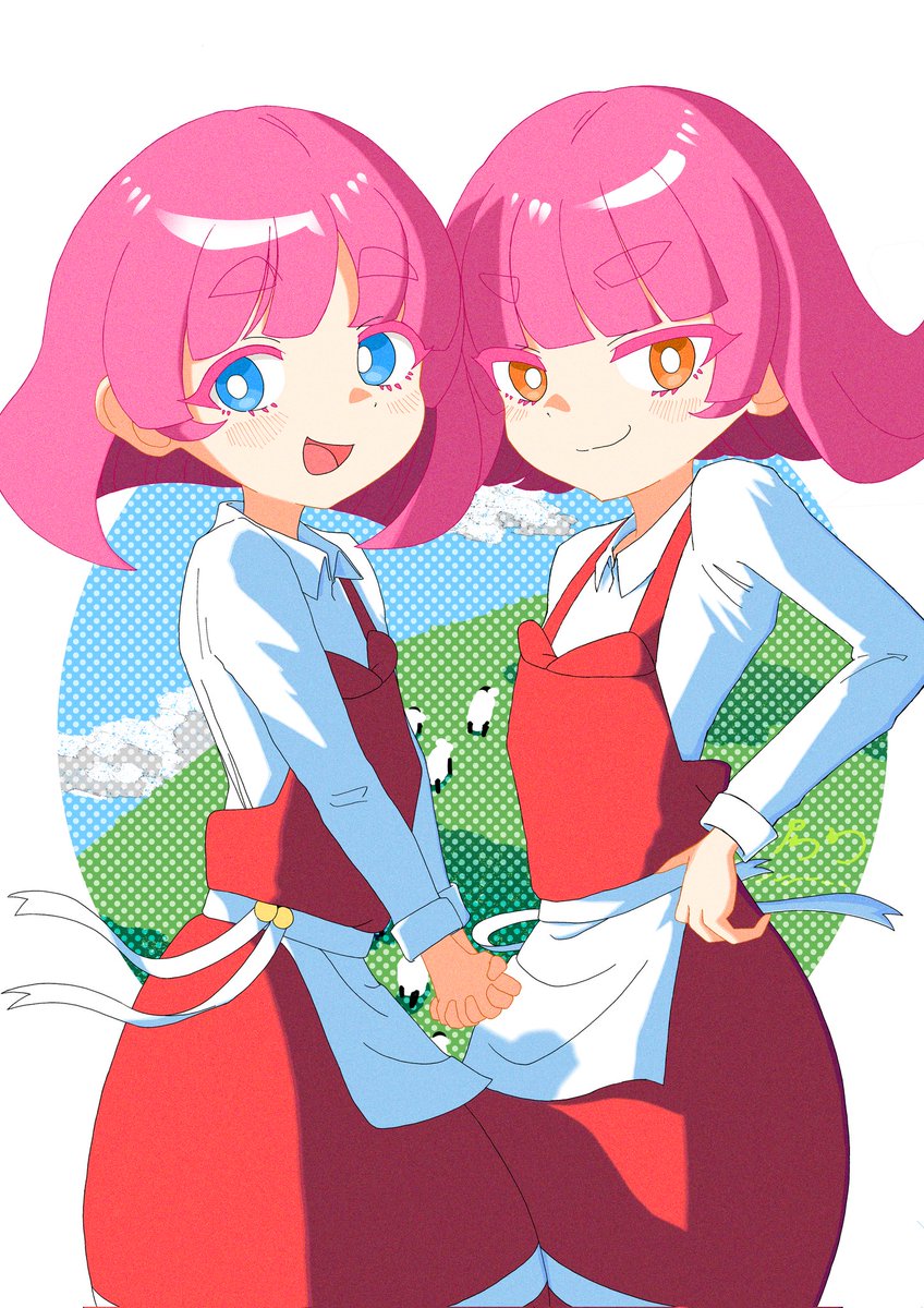 「双子ちゃん #OC 」|おざき たすく🐧mあわのイラスト