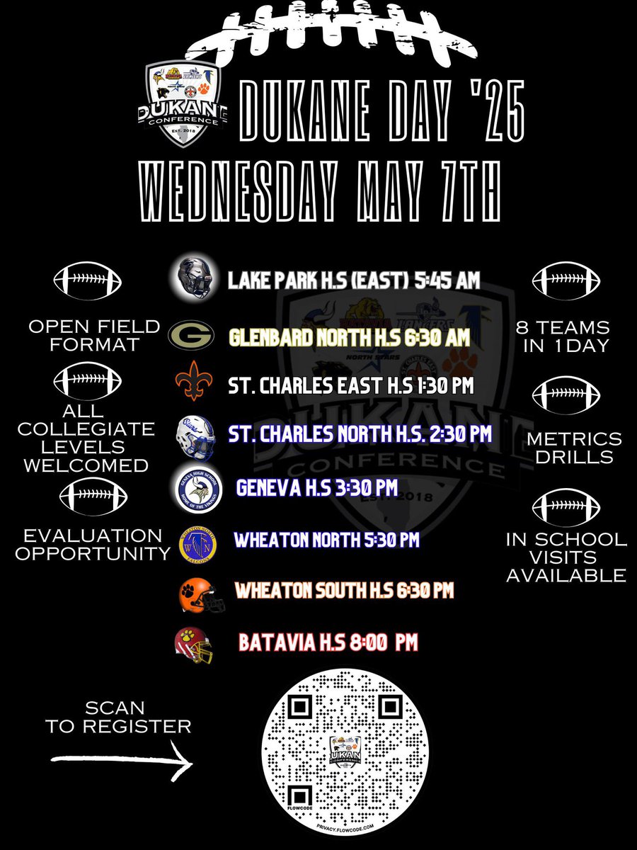 Batavia Football (@bataviafootball) on Twitter photo 🔥BULLDOGS @ 8:00 PM
🚨DUKANE DAY MAY 7TH
🎓OVER 50 UNIVERSITIES REGISTERED
🏈P4 G5 IVY D2 D3 NAIA JUCO
👨🎓300+ STUDENT-ATHLETES
📍LOCATION IS AT EACH H.S.
📲UNIVERSITY REGISTER HERE
<a href="/SCNFBplayers/">St. Charles North Football</a> <a href="/LakeParkFootbal/">Lake Park Lancer Football</a> <a href="/WWSFB/">Wheaton-Warrenville South Football</a> <a href="/BataviaFootball/">Batavia Football</a> <a href="/STCEFootball/">St. Charles East Football</a> <a href="/GNfootball/">Glenbard North Football</a> <a href="/wnfalconfb/">WN Falcon Football ⚡️</a> 🔥BULLDOGS @ 8:00 PM
🚨DUKANE DAY MAY 7TH
🎓OVER 50 UNIVERSITIES REGISTERED
🏈P4 G5 IVY D2 D3 NAIA JUCO
👨🎓300+ STUDENT-ATHLETES
📍LOCATION IS AT EACH H.S.
📲UNIVERSITY REGISTER HERE
<a href="/SCNFBplayers/">St. Charles North Football</a> <a href="/LakeParkFootbal/">Lake Park Lancer Football</a> <a href="/WWSFB/">Wheaton-Warrenville South Football</a> <a href="/BataviaFootball/">Batavia Football</a> <a href="/STCEFootball/">St. Charles East Football</a> <a href="/GNfootball/">Glenbard North Football</a> <a href="/wnfalconfb/">WN Falcon Football ⚡️</a>