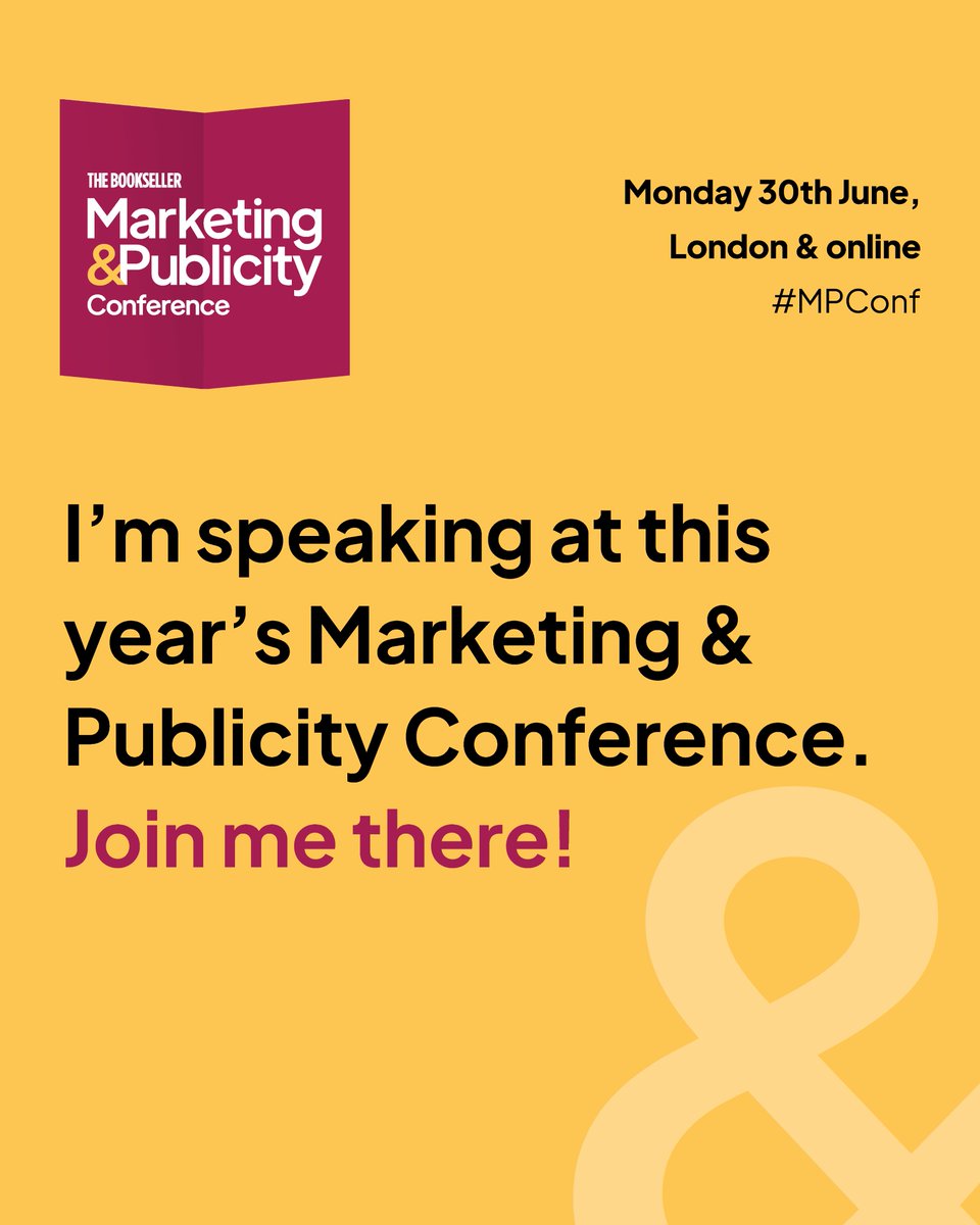 Delighted to be speaking at this year's <a href="/thebookseller/">The Bookseller</a>  #MPConf about creating engaging fan-centric MPR campaigns. Come listen / heckle! thebookseller.com/events/marketi…