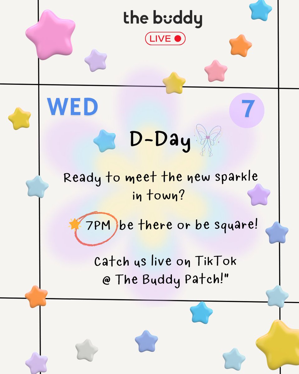TheBuddyPatchTH's tweet image. D-DAY เปิดตัวสีใหม่ตามคำเรียกร้อง! 💭

พร้อมยัง? ✨ เตรียมเจอกับน้องใหม่มักเน่สุดวิ้งค์ ที่ทุกคนรอคอย!

📍รับชมพร้อมกันได้ที่ Live ทาง TikTok และ Shopee
🔗 ที่ช่อง The Buddy Patch

#Glitterpatch #Thebuddypatch