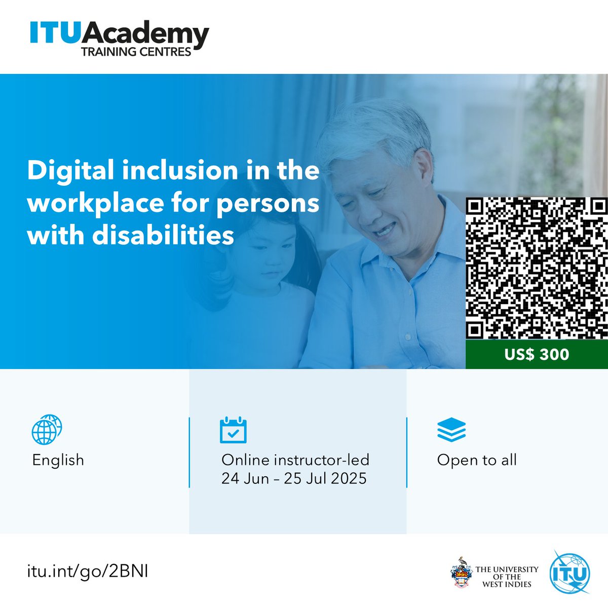 Welcome to #ITUacademy – your gateway to digital skills for a connected world🎓

Our upcoming courses on digital inclusion, spectrum management, emerging technologies, and modern digital infrastructure will get you future-ready💻

Let’s go👉itu.int/go/WSX2