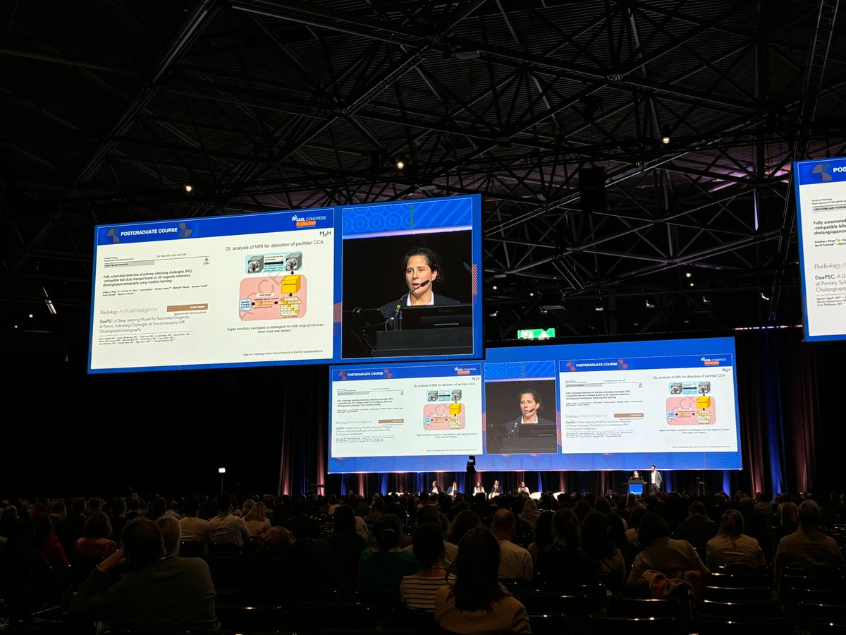 EASL Education (@easledu) on Twitter photo <a href="/EASLnews/">EASLnews</a> <a href="/MCarbone_80/">Marco Carbone</a> <a href="/EmmaCulver/">Emma Culver</a> 🧲 MRI in PSC management
Beyond standard MRI, tools like MRE, Anali score, MRCP+, and DiStrict score help assess fibrosis and disease activity with more precision.
🤝 Close collaboration between hepatology and radiology is essential
@EASLNews <a href="/MCarbone_80/">Marco Carbone</a> <a href="/EmmaCulver/">Emma Culver</a> <a href="/EASLnews/">EASLnews</a> <a href="/MCarbone_80/">Marco Carbone</a> <a href="/EmmaCulver/">Emma Culver</a> 🧲 MRI in PSC management
Beyond standard MRI, tools like MRE, Anali score, MRCP+, and DiStrict score help assess fibrosis and disease activity with more precision.
🤝 Close collaboration between hepatology and radiology is essential
@EASLNews <a href="/MCarbone_80/">Marco Carbone</a> <a href="/EmmaCulver/">Emma Culver</a>