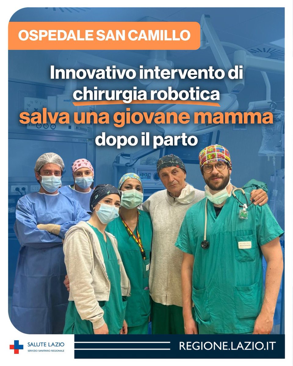 ❤ Un intervento complesso di chirurgia robotica ha permesso a una giovane mamma di tornare ad avere una vita normale.
La paziente aveva perso la funzionalità di diversi organi  a causa di una serie di complicanze legate a un parto cesareo.
Leggi 👉🏻 comunicazione.regione.lazio.it/curalazio/