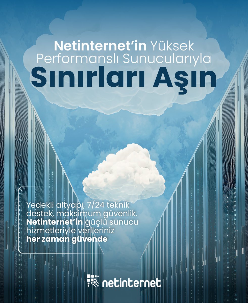 Netinternet's tweet image. Yedekli altyapı, 7/24 teknik destek ve tam güvenlik ile projelerinize gökyüzü kadar geniş bir alan sunuyoruz.

Güçlü sunucu altyapımız ile projeleriniz her zaman erişilebilir, her zaman güvende!

Tüm Sunucu Çözümleri İçin
netinternet.tr

#VeriMerkezi #Netinternet