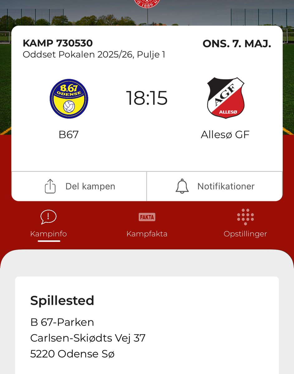 AllesoeGF's tweet image. Sikke en fodbolddag i dag!

2. runde af Oddset Pokalen 2025/26.

B67 - Allesø. 

Kampstart nu.

#VejenTilVejle