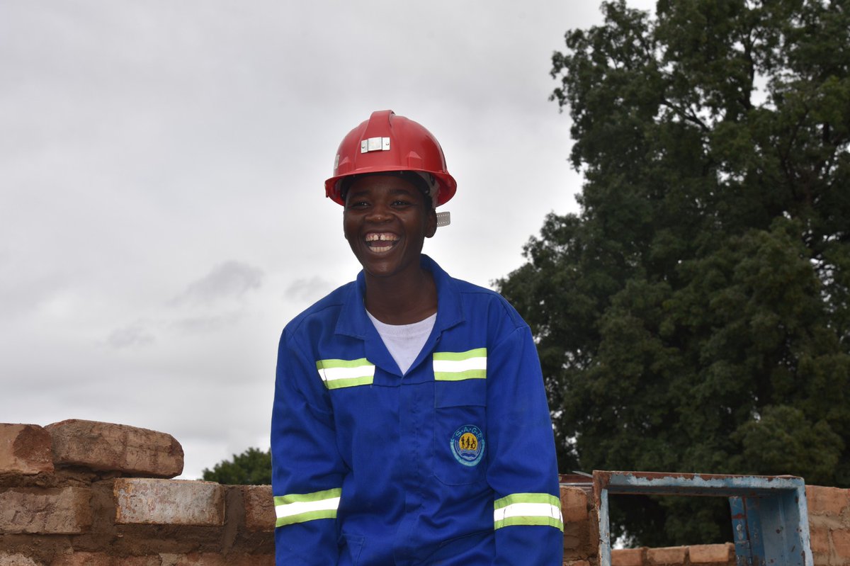 Building her future one brick at a time.
Precious is one of the 413 girls and young women currently receiving vocational training in the 11 districts of Zimbabwe as part of our #SAGE project. She is set to become one of the few if not the only female builder in her community.