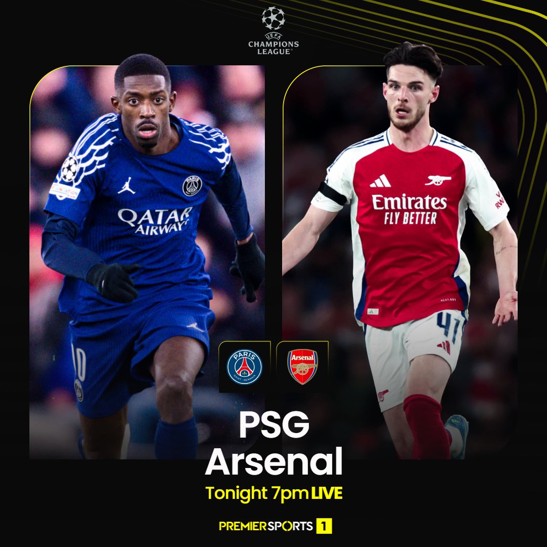 Inter await in the Champions League final, but who will be joining them? 🏆

Tune in to Premier Sports 1 from 7pm to see if Arsenal can overturn the first leg deficit against PSG 📺