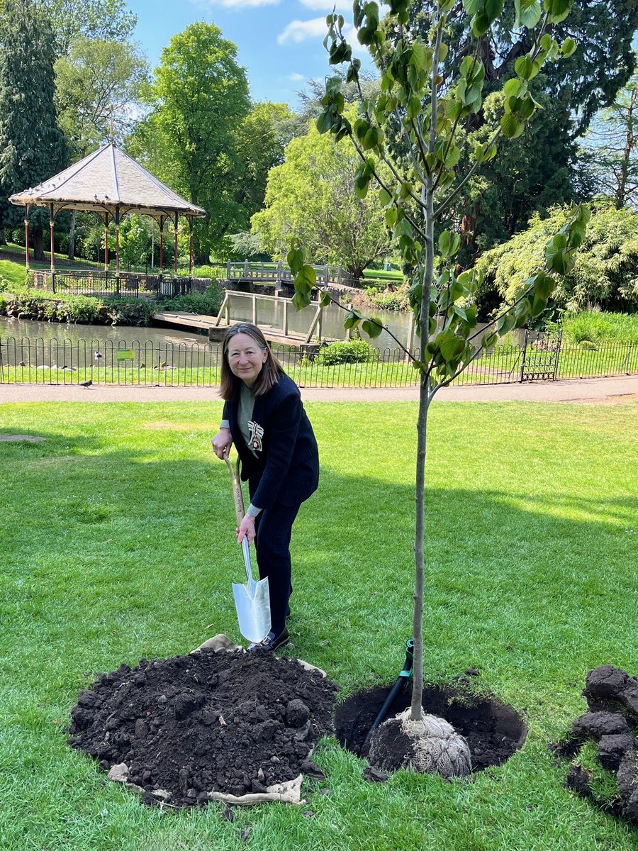 A tree was planted in Gheluvelt Park, Worcester, by the Lord-Lieutenant to commemorate the Coronation of HM The King in May 2023. Martha, age 4, helped with the planting and we hope that she and residents young and old will enjoy seeing the tree bloom each May for years to come.