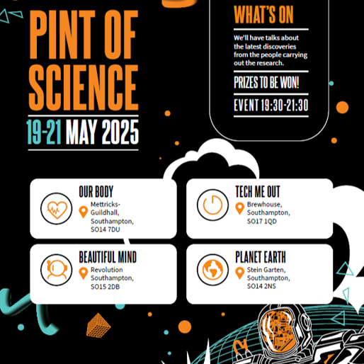 UoS Public Engagement (@uos_engagement) on Twitter photo Pint of Science is back in Southampton! 🤩
Join researchers at the <a href="/unisouthampton/">University of Southampton</a> for a night out at your local pub and discover cutting edge science and technologies <a href="/pintofscience/">Pint of Science UK</a>!
🗓️19th – 21st May 2025
⌚️19:30 - 21:30
📍4 Pubs
🎤33 Talks
🔗pintofscience.co.uk/events/southam…
#pint25 Pint of Science is back in Southampton! 🤩
Join researchers at the <a href="/unisouthampton/">University of Southampton</a> for a night out at your local pub and discover cutting edge science and technologies <a href="/pintofscience/">Pint of Science UK</a>!
🗓️19th – 21st May 2025
⌚️19:30 - 21:30
📍4 Pubs
🎤33 Talks
🔗pintofscience.co.uk/events/southam…
#pint25