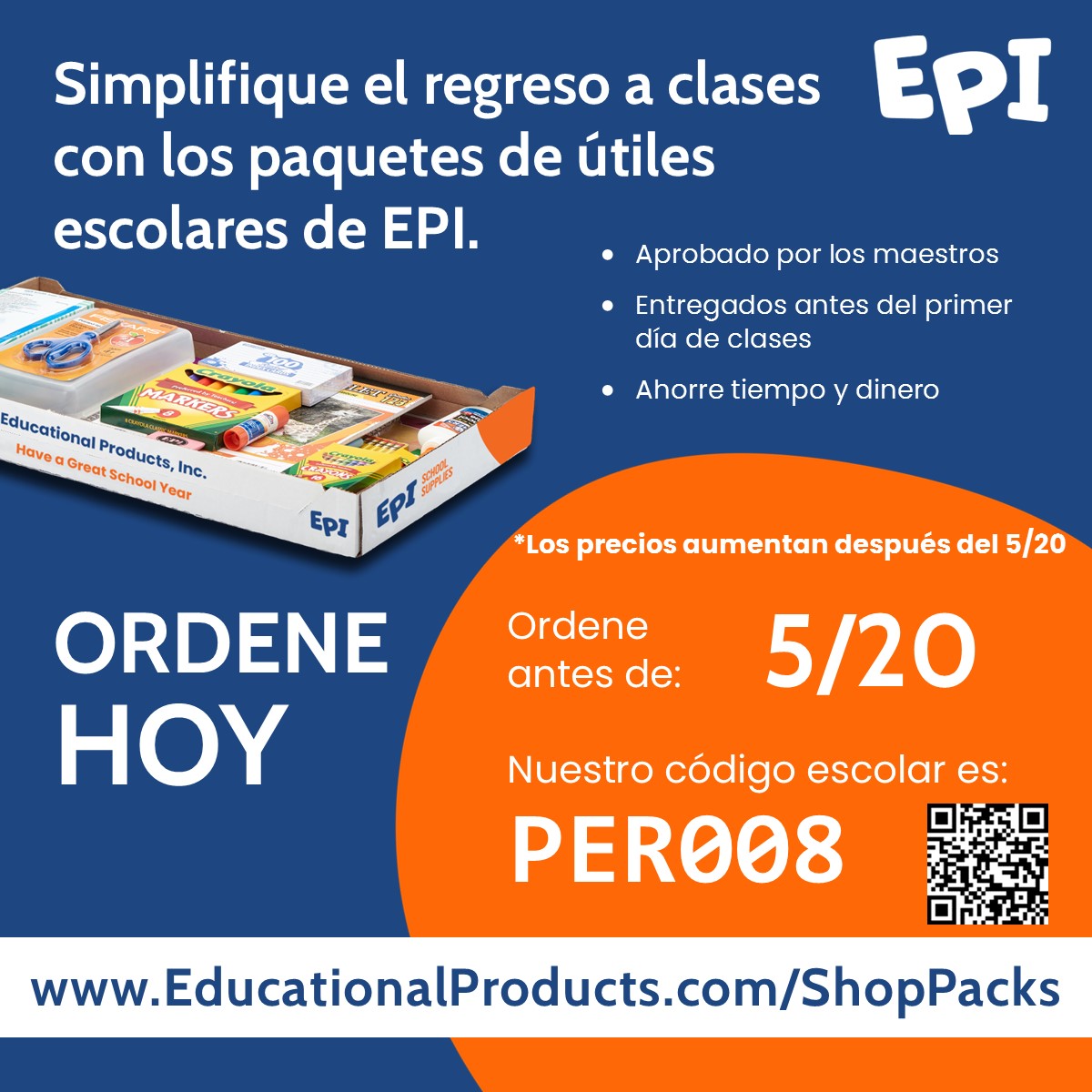 📢 School supply packs for next year are on sale now for $50! 📚✏️ Order by May 20th to avoid a late fee!

Save time &amp; stress—get everything your student needs in one pack! ✅ Order now! #BackToSchool #SchoolSupplies #WeArePerry #Limitless #EaglesRising #WatchUsSoar ❤️🦅