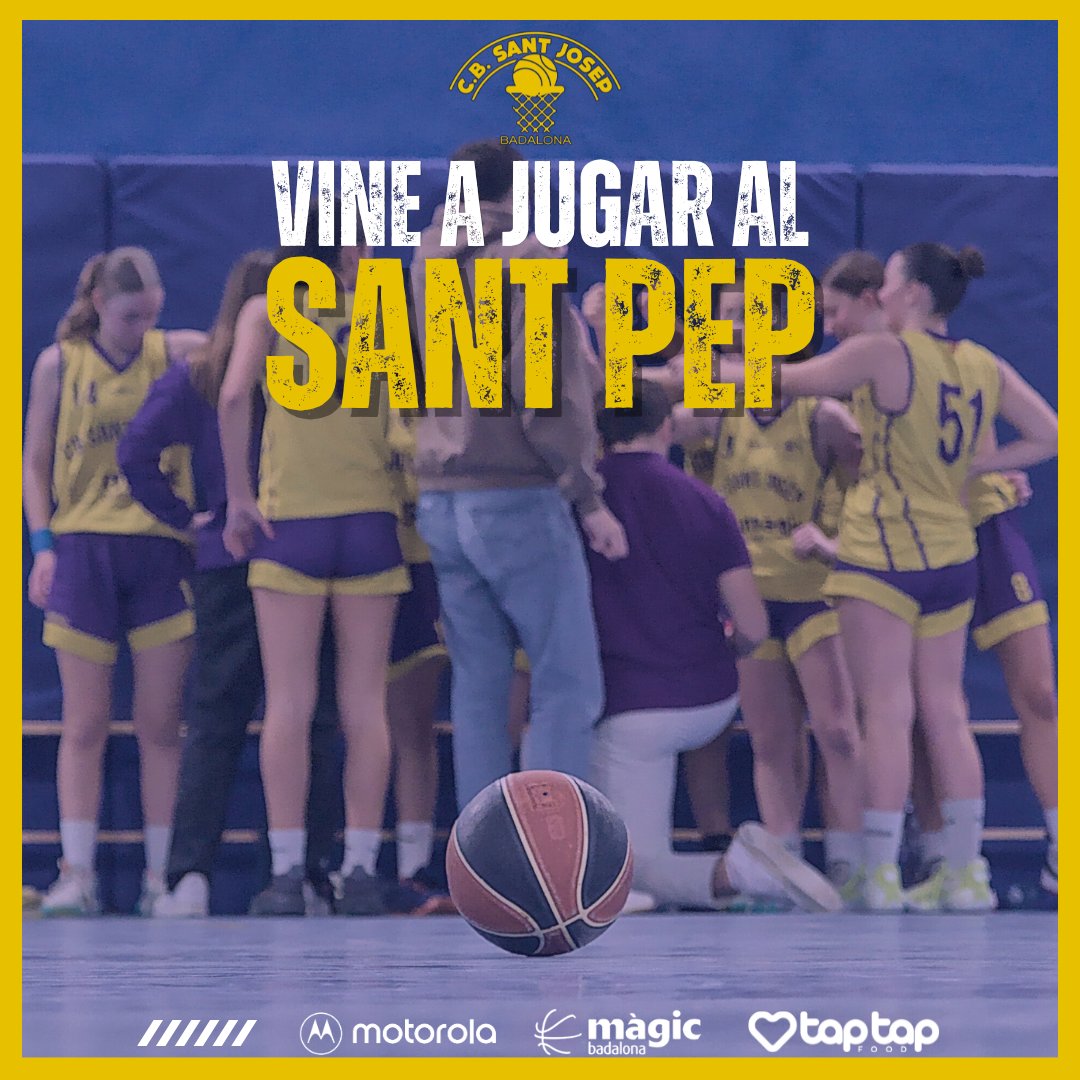 Vols jugar a bàsquet amb nosaltres? 🏀💛💜
Som groc i lila, tenim 85 anys d’història i moltes ganes de seguir sumant!

Inscriu-te i t'informarem:

cbsantjosep.cat/inscripcio/

🟡🟣 #SantPepÉsÚnic #SantPep_85anys