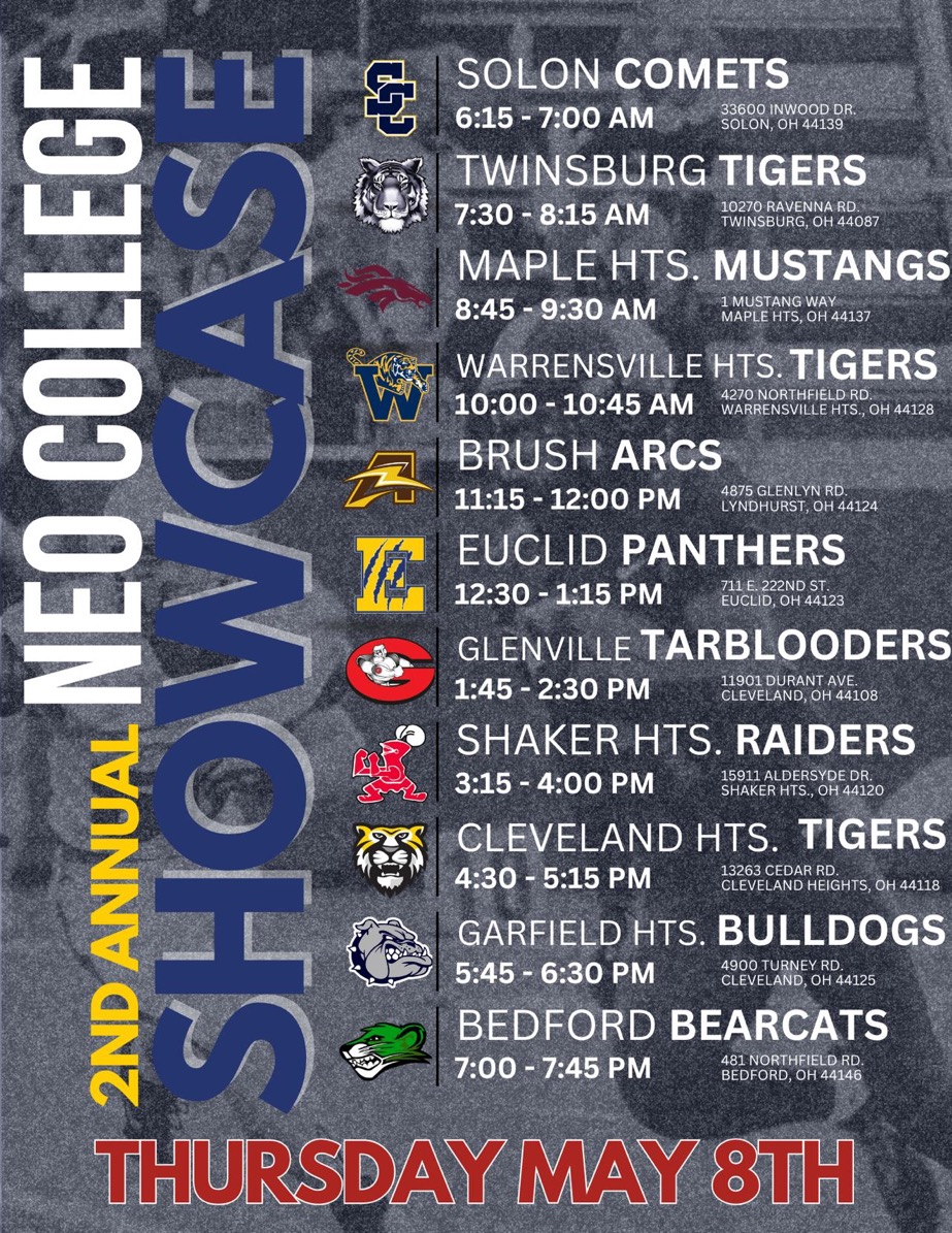 Luke Anzlovar (@anzlovarluke) on Twitter photo College Showcase tomorrow, May 8...Maple Heights High School 8:45-9:30am! <a href="/CoachShaqWash/">Shaq Washington🏁</a> <a href="/CoachDarden34/">Coach Brian Darden</a> <a href="/BigMarshMello72/">Marshal Davis</a> College Showcase tomorrow, May 8...Maple Heights High School 8:45-9:30am! <a href="/CoachShaqWash/">Shaq Washington🏁</a> <a href="/CoachDarden34/">Coach Brian Darden</a> <a href="/BigMarshMello72/">Marshal Davis</a>